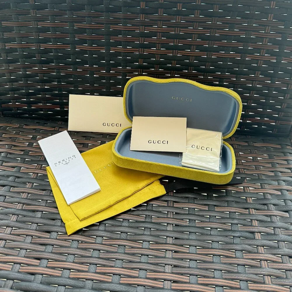 Gucci GG1544S 003 Green Grey Oval Sunglasses Women - Picture 13 of 13